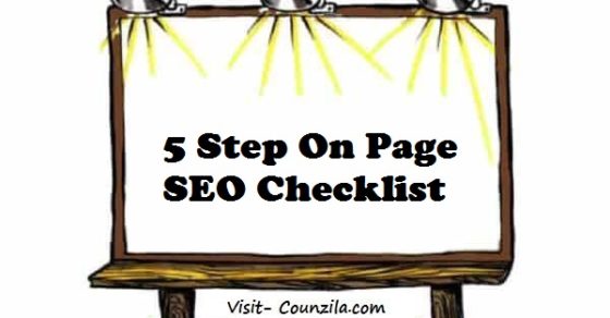 5 Step On-Page SEO Checklist